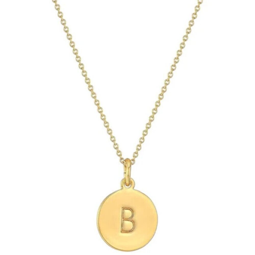 Kate Spade New York Initial Pendant Necklace B Gold